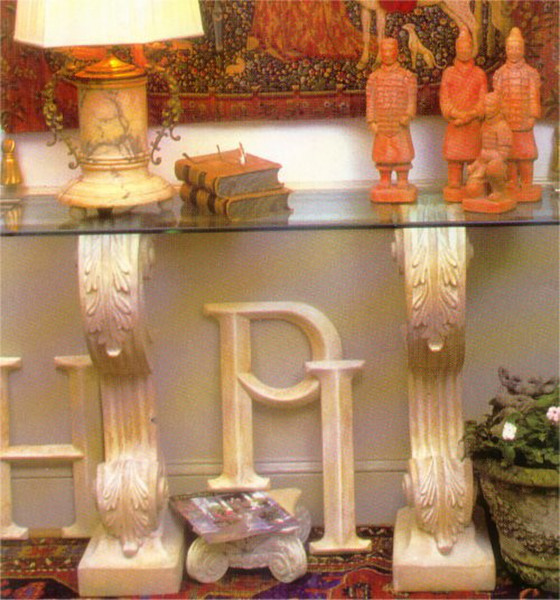 Pair of Acanthus Wall Console Table Bases